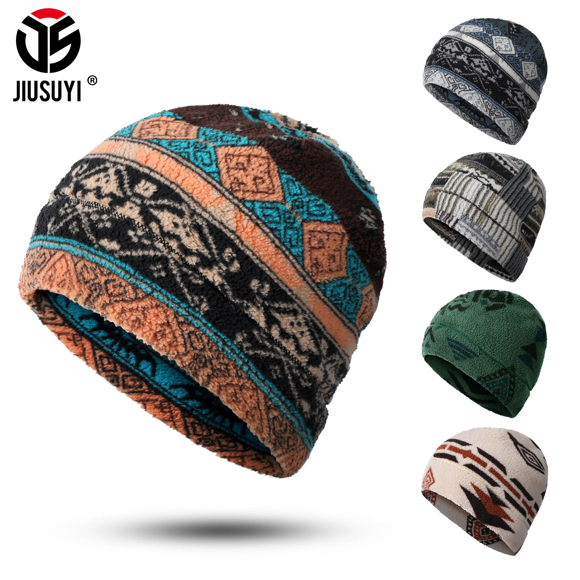 

Men Women Winter Beanies Hat Cold Weather Warm Fleece Skull Cap Thick Windproof Ear Protection Outdoor Skiing Snowboard Cycling