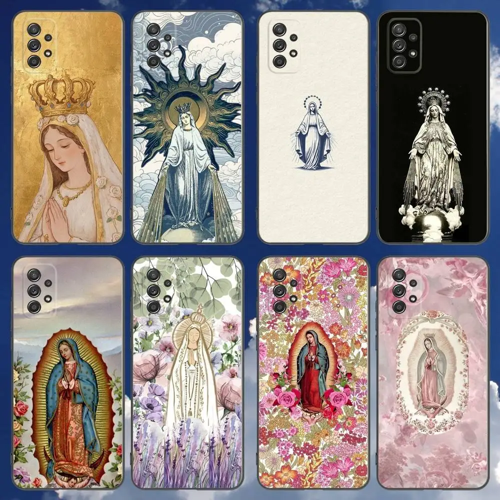 

Virgen Mary Virgin Bible Phone Case For Samsung Galaxy A 91,80,73,72,71,53,52,51,22,5G Shockproof Soft Black Cover