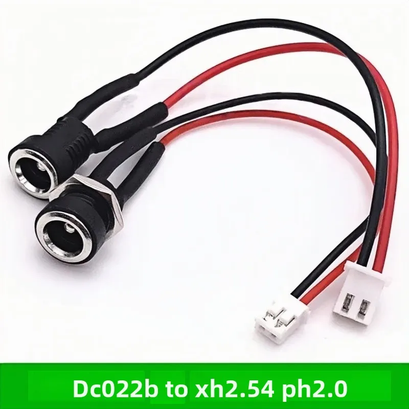 1Pcs DC-022B 5.5X2.1/2.5mm Power Socket to XH2.54mm/PH2.0mm Terminal Cable Connector DC Large Current Charging Interface Line