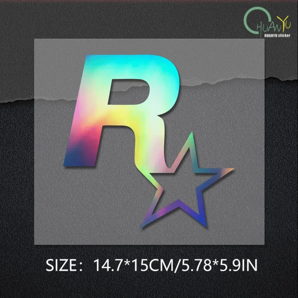 شخصية الخماسية نجمة R ستار شعار السيارة الجسم ملصق سيارة مثلث نافذة ملصق غطاء خزان الوقود ملصق سيارة #5