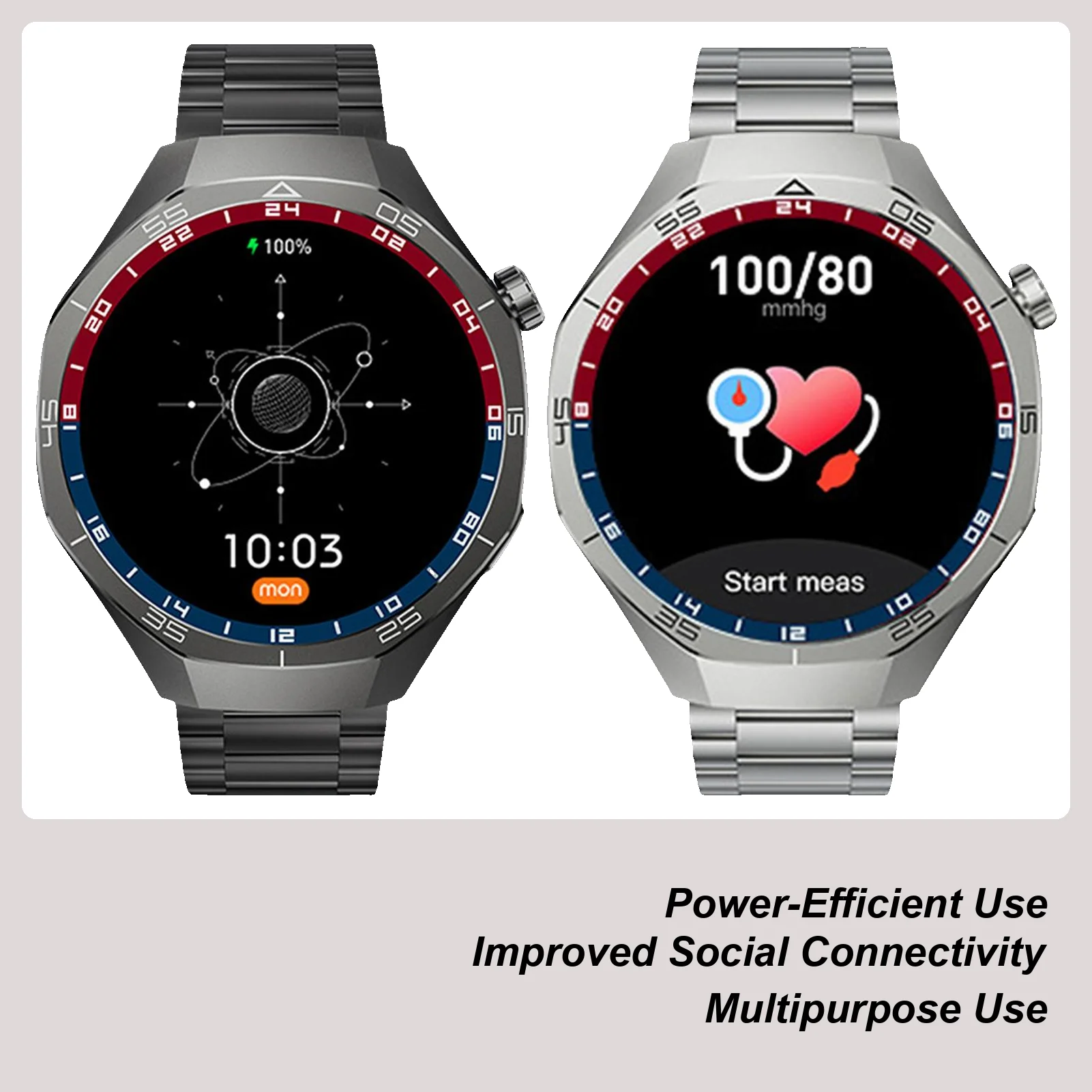 

Спортивные часы Многофункциональные умные часы Полный сенсорный экран Светодиодный экран Зарядка через USB Удлиненный аккумулятор Спортивные умные часы