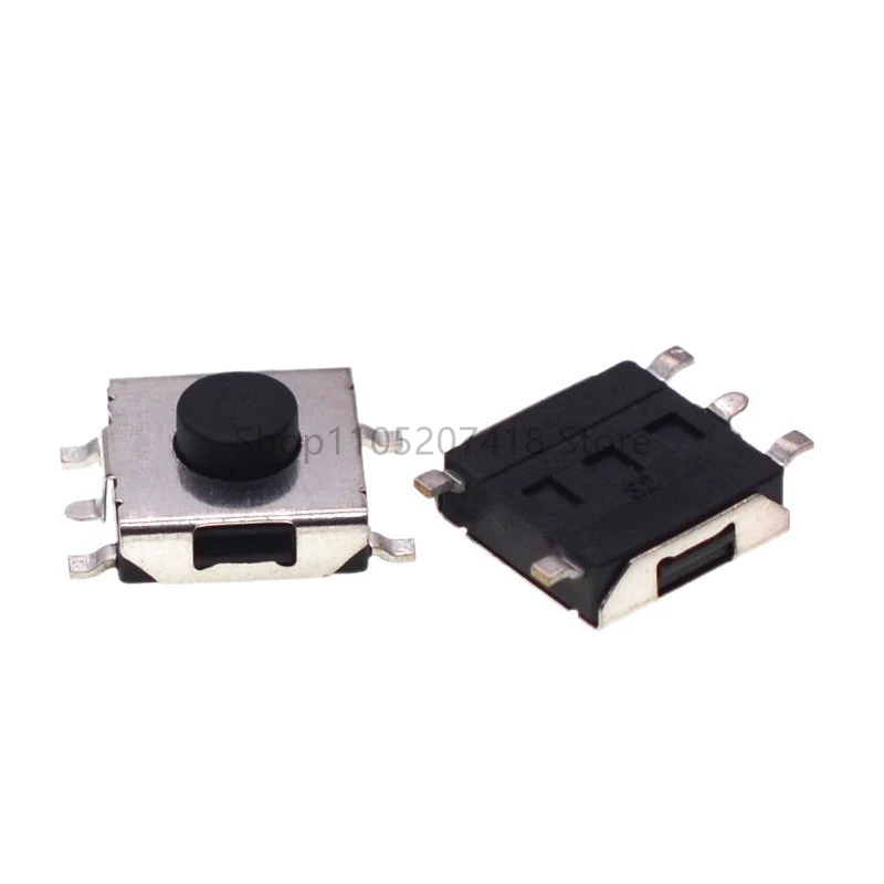 1000PCS/Lot 6x6x3.1mm 6x6x2.5mm Tact Push Button Switch Micro Switch Flat Red SMD 5pin 6.2*6.2mm black