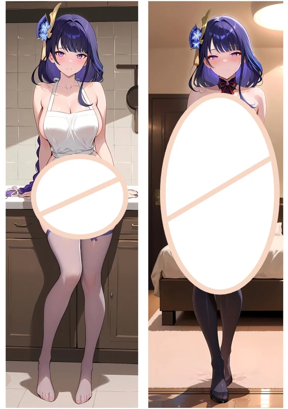 

Anime Decor Pillow Case Genshin Impact Raiden Shogun Dakimakura Waifu Pillowcase