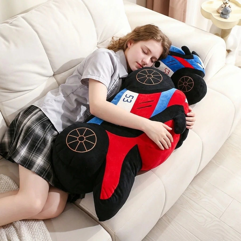 Motorcycle Plush Pillow 43/68cm Motorcycle Stuffed Doll Soft Sofa Cushion Creative Home Decor Toys Birthday Surprise Gifts