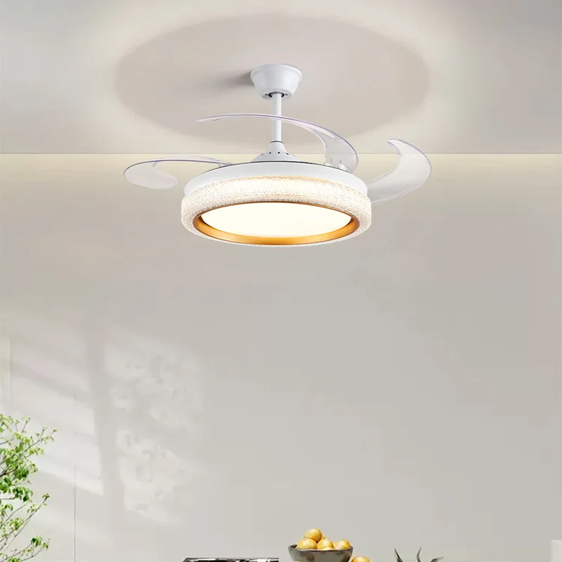 

96W Luxury modern gold invisible fan LED living room dining room indoor bedroom high-end lighting fixtures with fans