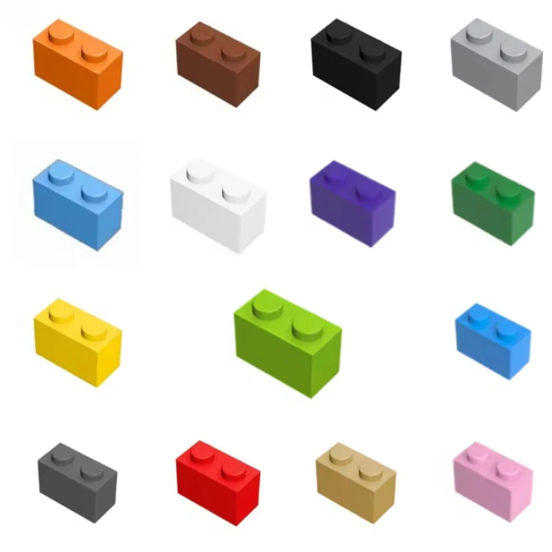 10PCS Lot 3004 93792 3065 35743 Thick 1x2 Dot Bricks Toys For Technical Buildings Blocks Pieces of Toys Parts Plate Modified