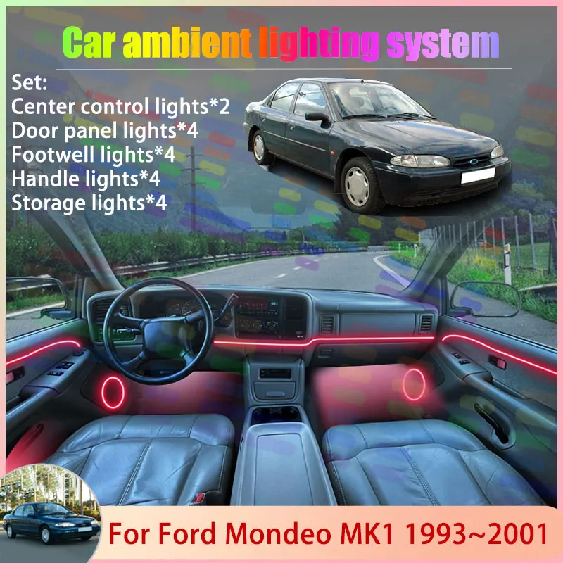 

Для Ford Mondeo MK1 1993 ~ 2001 1994 1995 контур 2/18 в 1 автомобильный атмосферный светильник RGB абажур ансамбль стример атмосферный набор