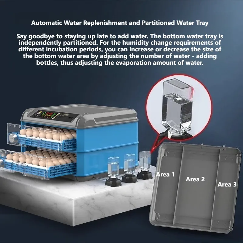حاضنة منزلية صغيرة أوتوماتيكية بالكامل حاضنة بيض ذكية حاضنة بيض الدجاج رودين