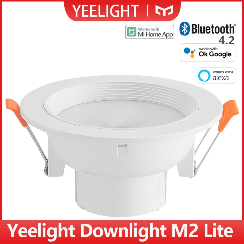 Yeelight Mesh Downlight M2 Lite Recessed LED Downlight Smart Lights Bluetooth Connection Voice Control Color Temperature 6000K