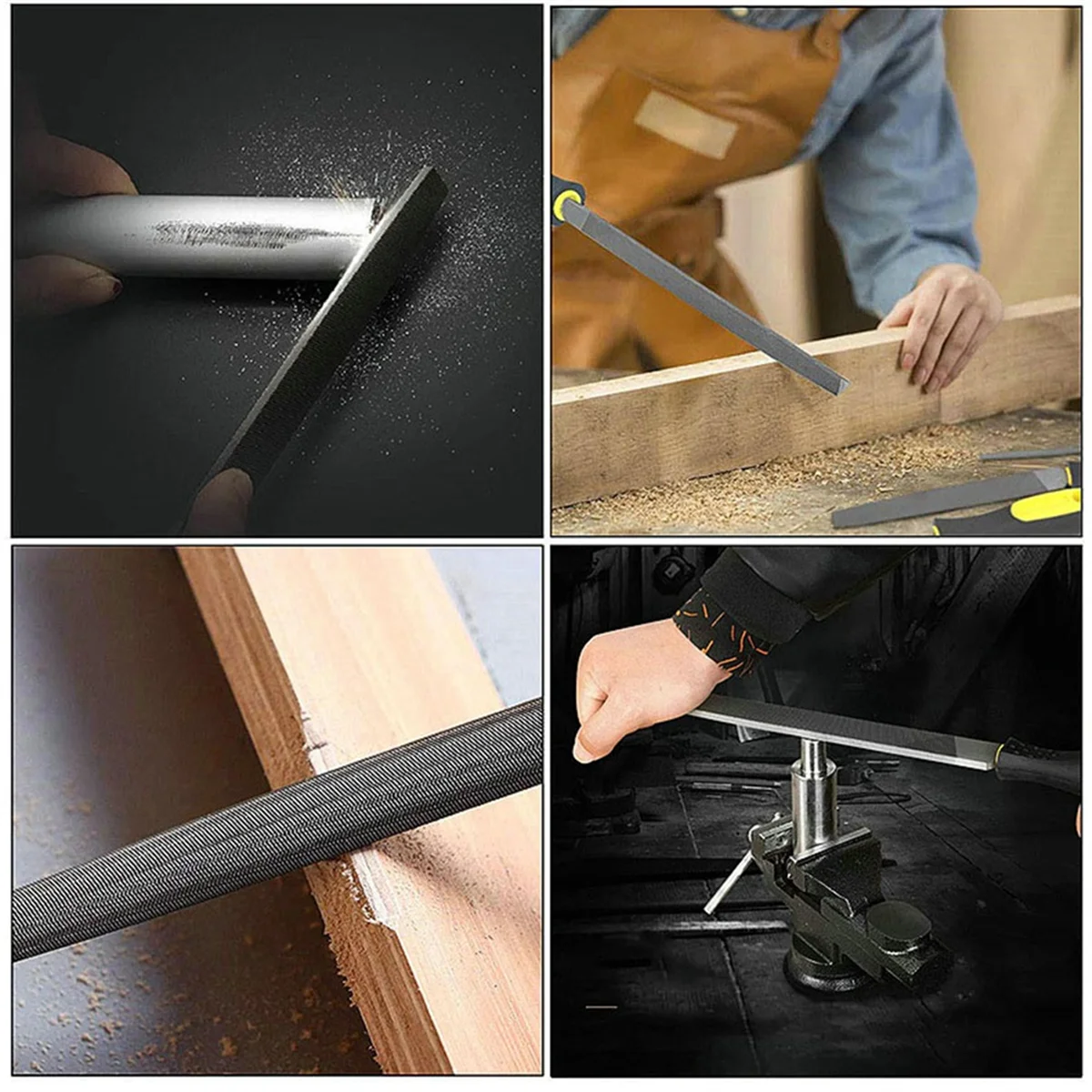 AA98 17Pcs Metal File Set, Used to Shape Metal, Wood and Tools. Needle File Set Includes A Needle File