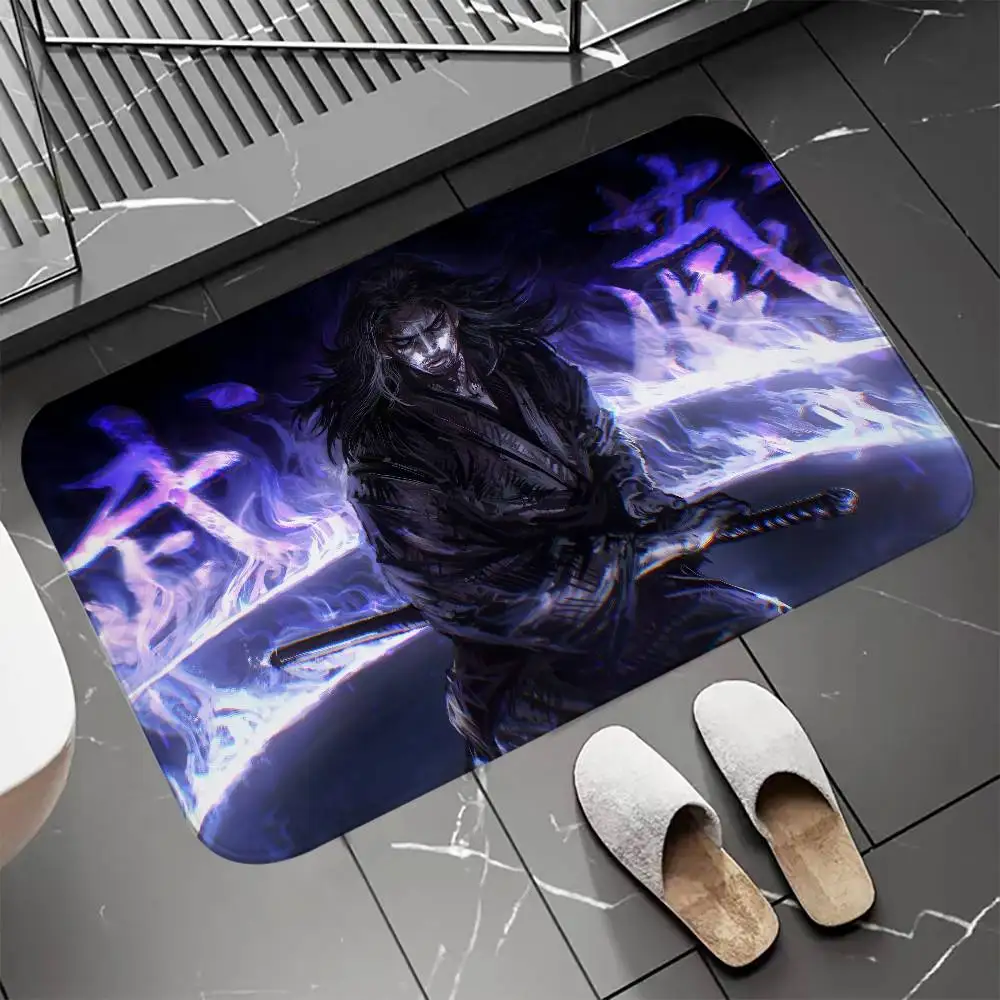 

Manga V-Vagabond Floor Mat Entrance Doormat Bath Mats Non-slip Mat Carpets Carpet Entrance of House Custom Kitchen