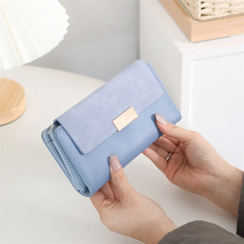Luxury PU Leather Women Wallets Long Ladies Clutch Large Capacity Wallet Designer Brand Purse Big Capacity Women Trifold Wallets