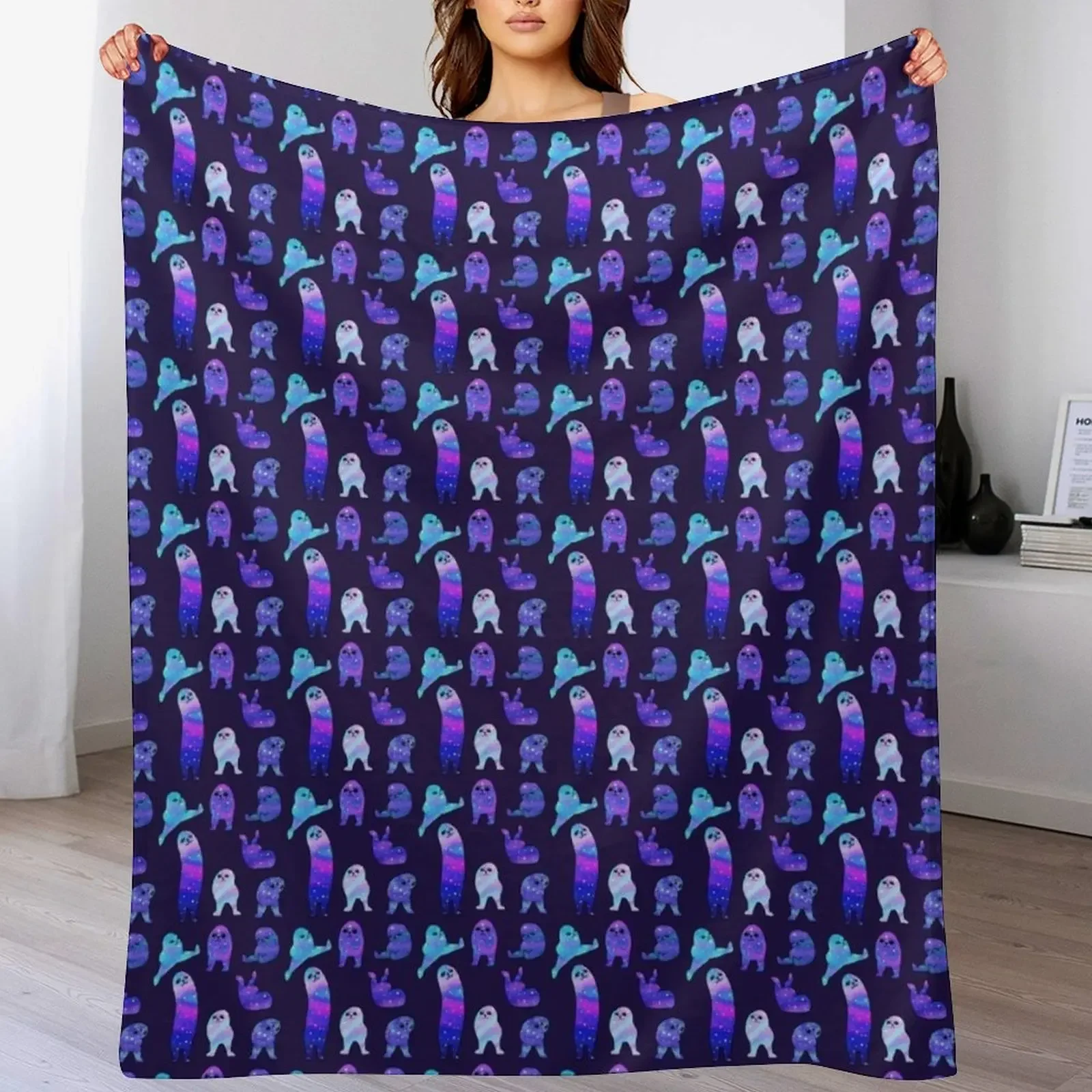 

Galaxy Eggdog Throw Blanket Soft Home Decor Blanket for Couch Bedroom