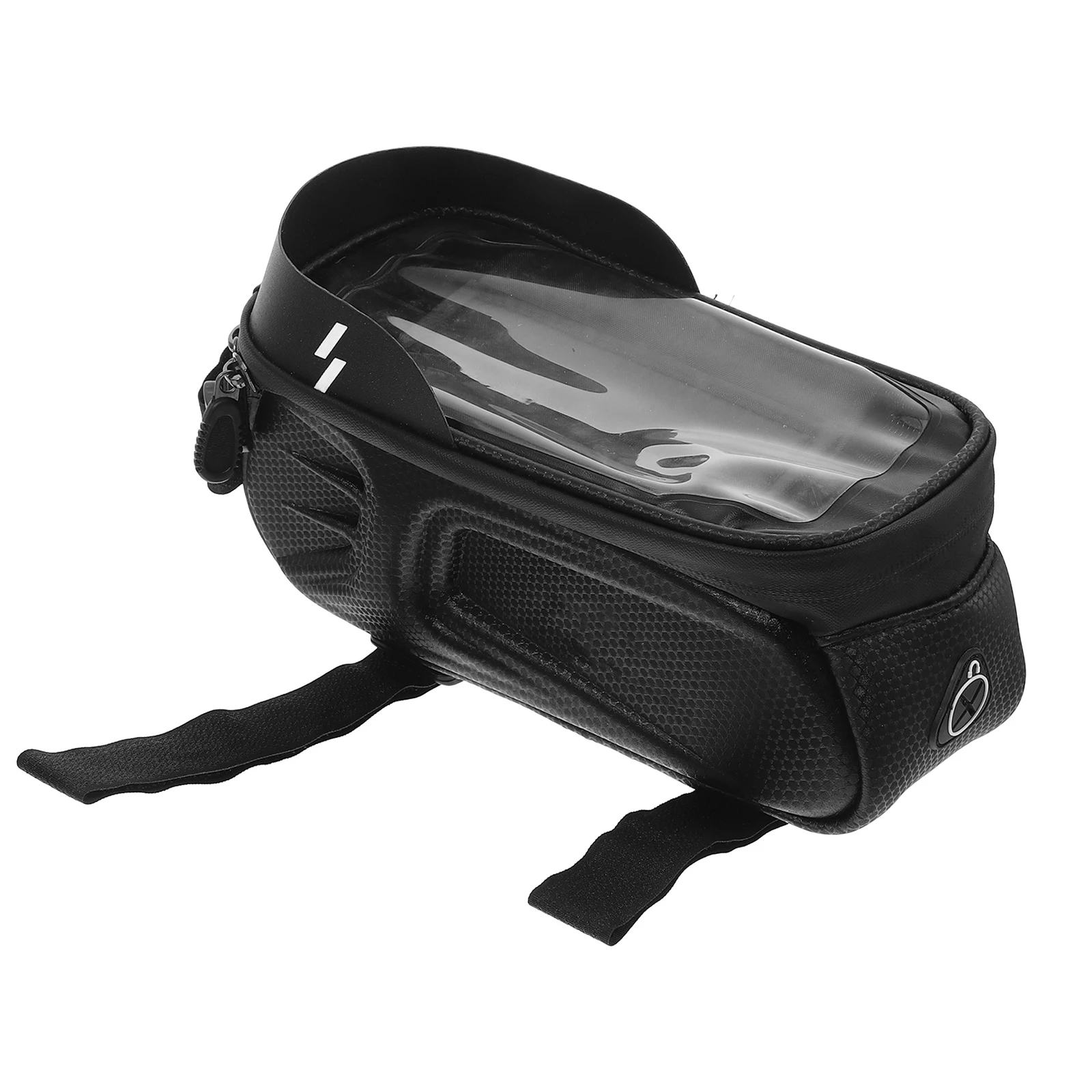 

1pc Bike Front Beam Bag Reflective Mobile Pouch Transparent Touchscreen For Bicycle Cellphone Holder With Storage Pockets