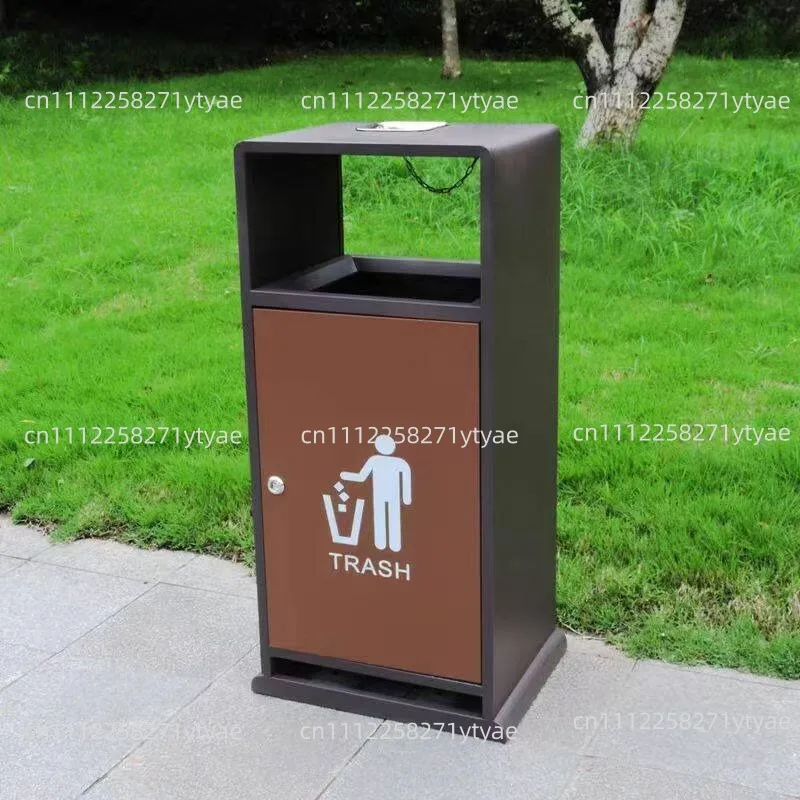 Fruit box Outdoor commercial district square Stainless steel sorting trash can