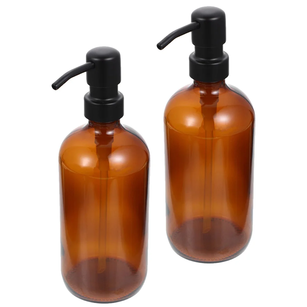 قطعتان من زجاجة شامبو قابلة لإعادة الاستخدام، سطح أملس، تصميم مدمج، مضخة ضغط مانعة للتسرب لزجاجة لوشن الحمام والسفر #4