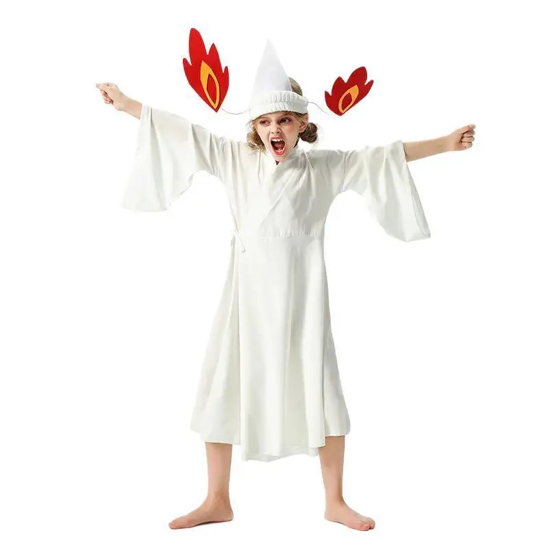 

loween Children's Costume Yuan Xiangqin Cosplay Cute Ghost Night Ghost Girl Trister Masquerade Performance Clothing