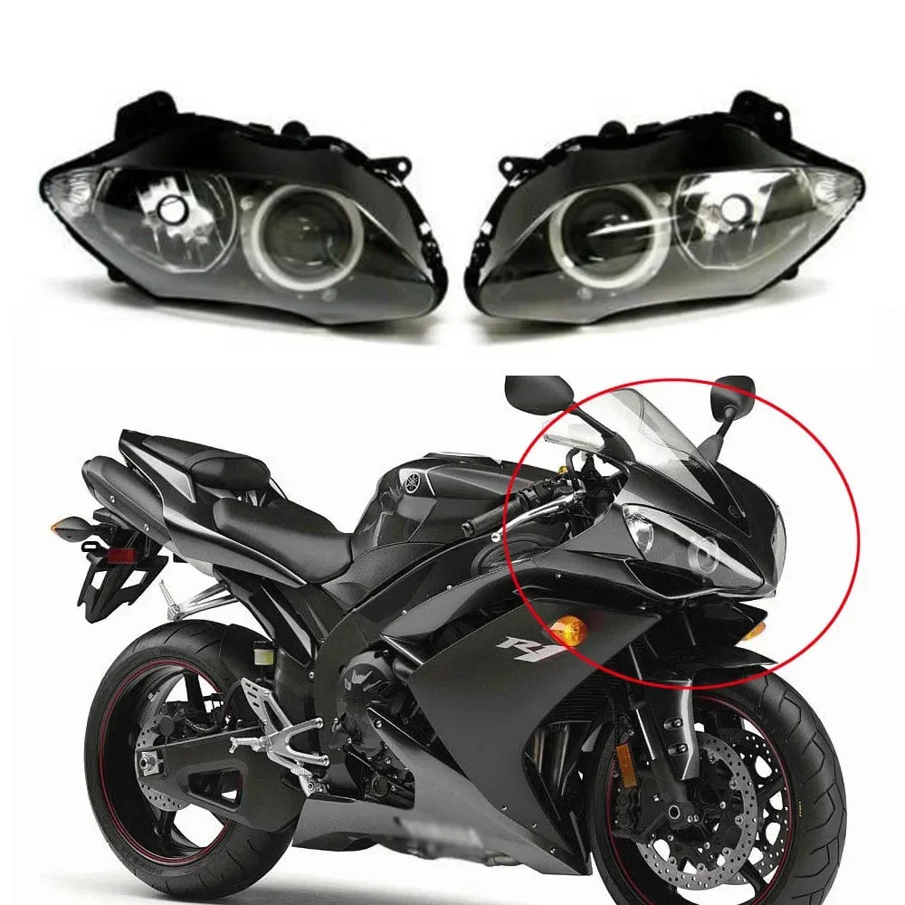 

Motorcycle Front Headlight Assembly Housing Kit For Yamaha YZFR1 YZF-R1 YZF R1 2007-2008 Motorbike Headlamp Head Light Lamp