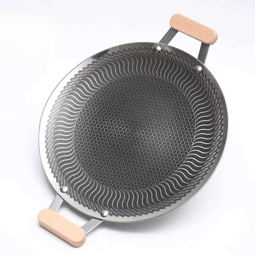 Outdoor Camping Barbecue Grill Plate 316L Stainless Steel Cooking Plate BBQ Nonstick Frying Plate Thickened Bottom