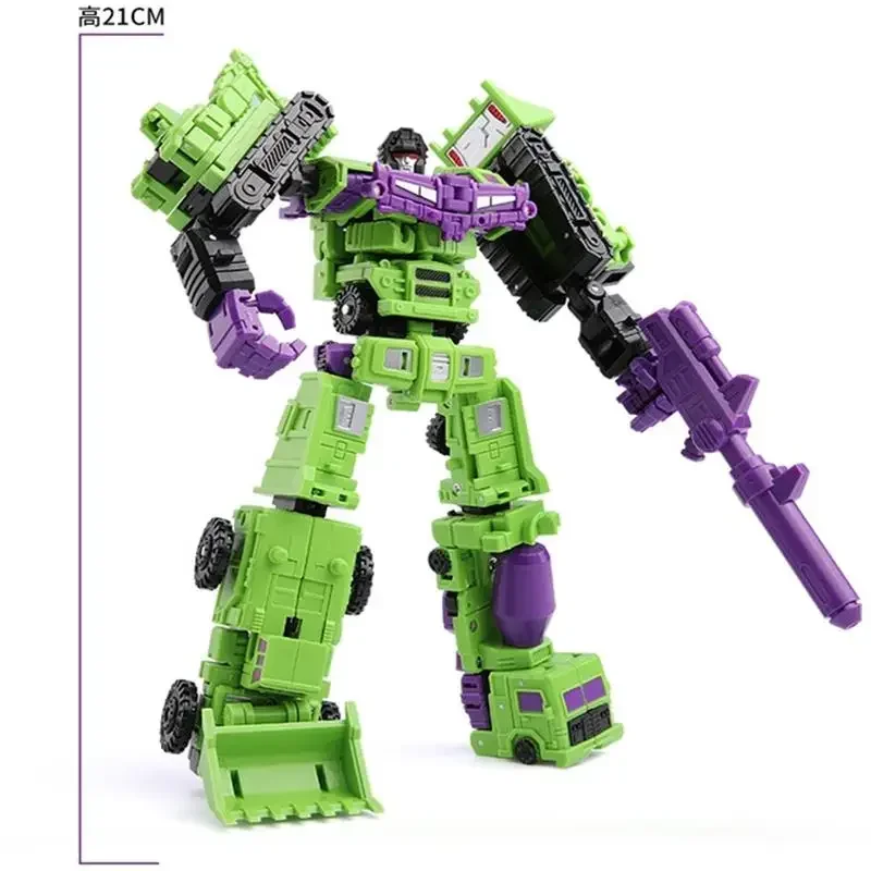 6 in 1 Transformation 21 ซม.รุ่น MINI Devastator Action Figure หุ่นยนต์ของเล่นพลาสติกที่ดีที่สุดของขวัญเด็กใหม่