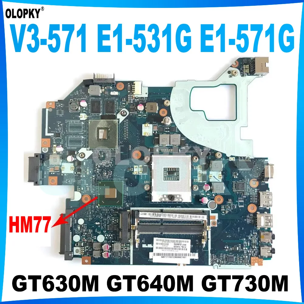 

V3-571 материнская плата для ноутбука Acer Aspire V3-571G E1-571G Q5WV1 Q5WVH LA-7912P GT630M GT640M GT730M GPU HM77 DDR3