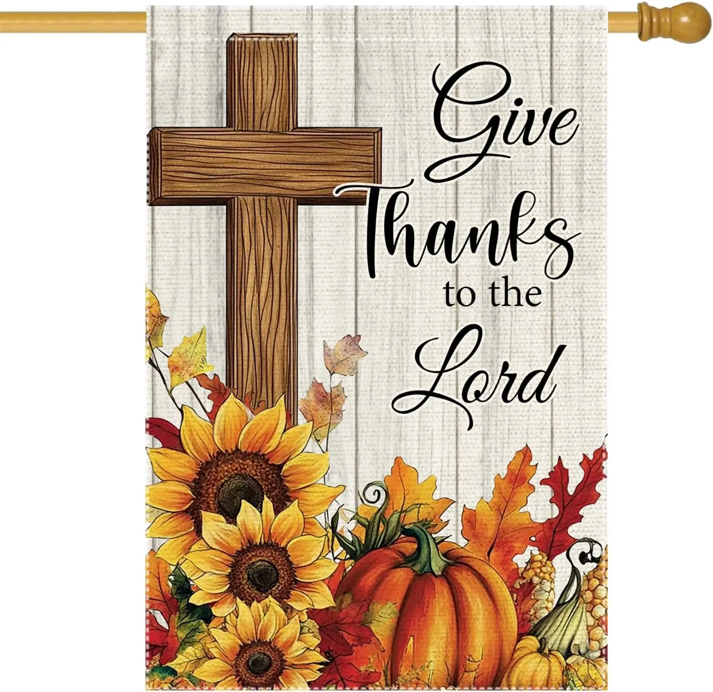 Fall Thanksgiving Garden Flag Give Thanks To The Lord Outdoor Decor 28X40 Inch Double Sided Vertical Burlap Small Decor Autu cci