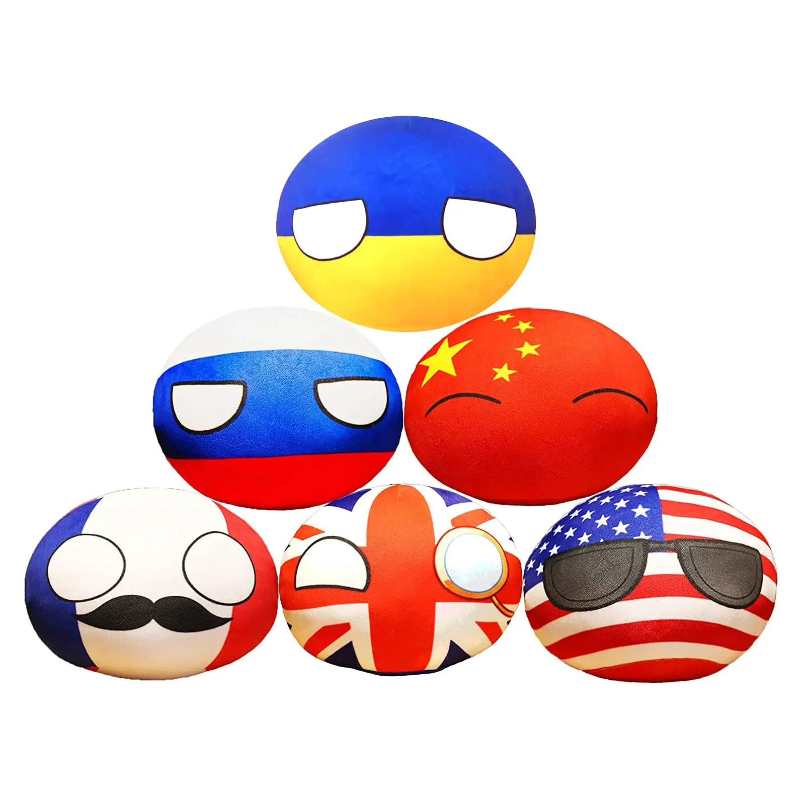 10cm Country Ball Stuffed Toys Poland Ball Plushies Toy Countryballs Plush Toy Anime Plush Mini Pendant Gift for Children Adults