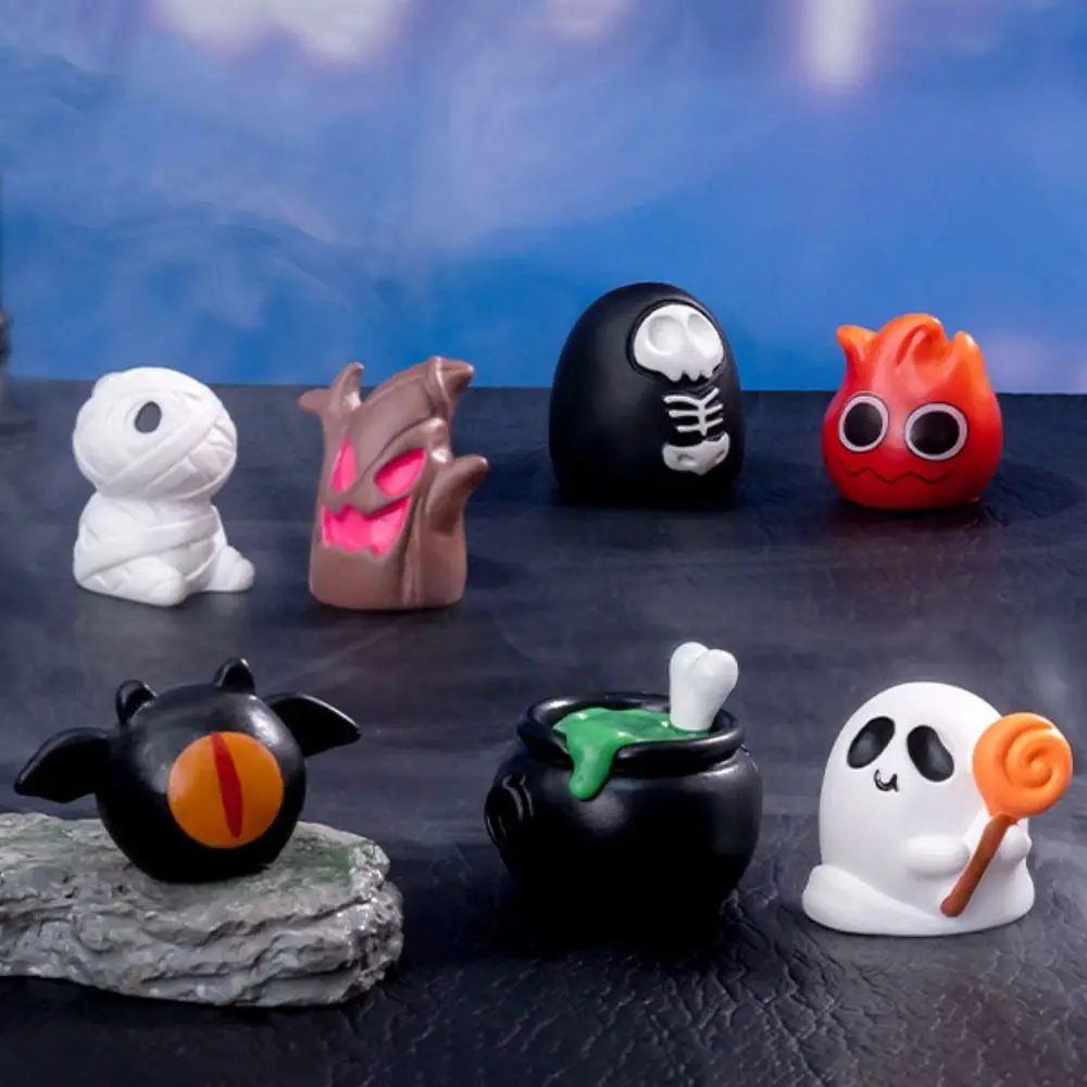 Multicolor Halloween Miniature Figurine Skeleton Cat Zombie Halloween Cartoon Pumpkin Ghost Statue Party Ornaments image 5