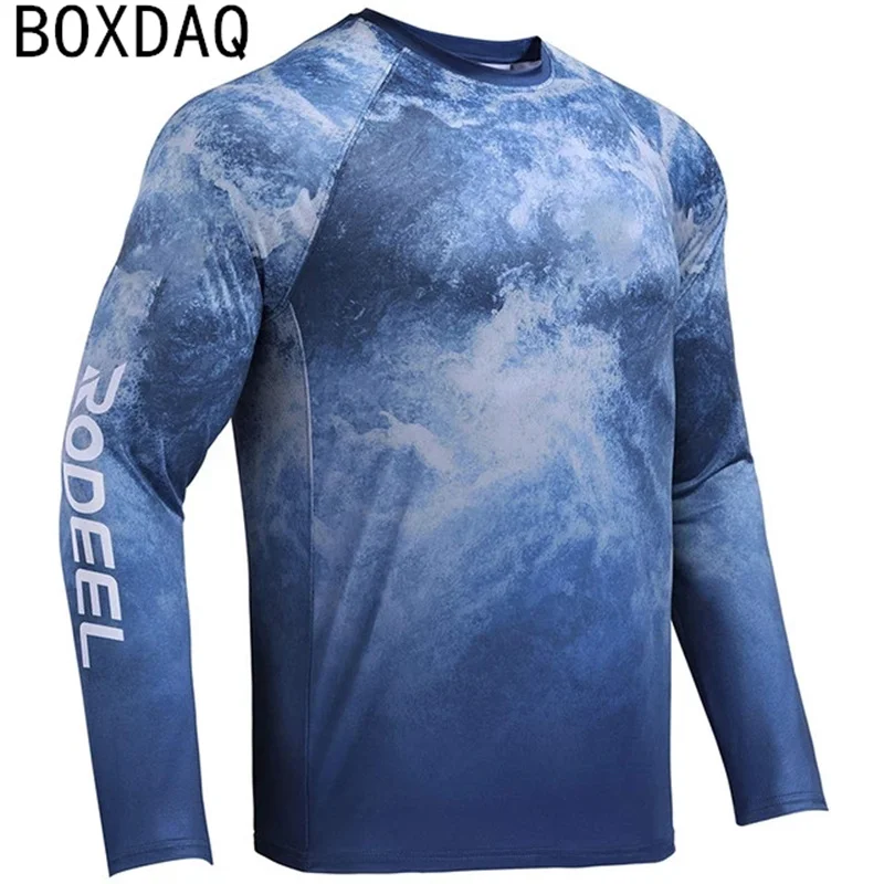 Men Fishing T-Shirt Outdoor Sports Tops 6XL Big Size Men Autumn Long Sleeve Casual Cotton T-Shirt 3D Camouflage Print Clothing