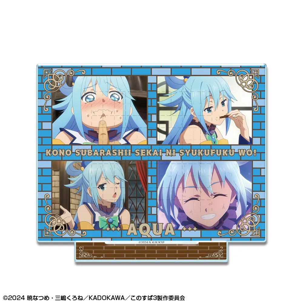Game Aqua Megumin Darkness Acrylic Stand Doll Anime Figure Model Plate Cosplay Toy for Gift image 3