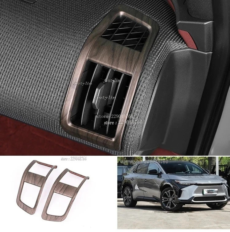 LHD For Toyota BZ4X EA10 2022 2023 2024 interior Peach Wood Door Armrest Window Lift Switch Cover Gear Shift Air Vent Cover Trim