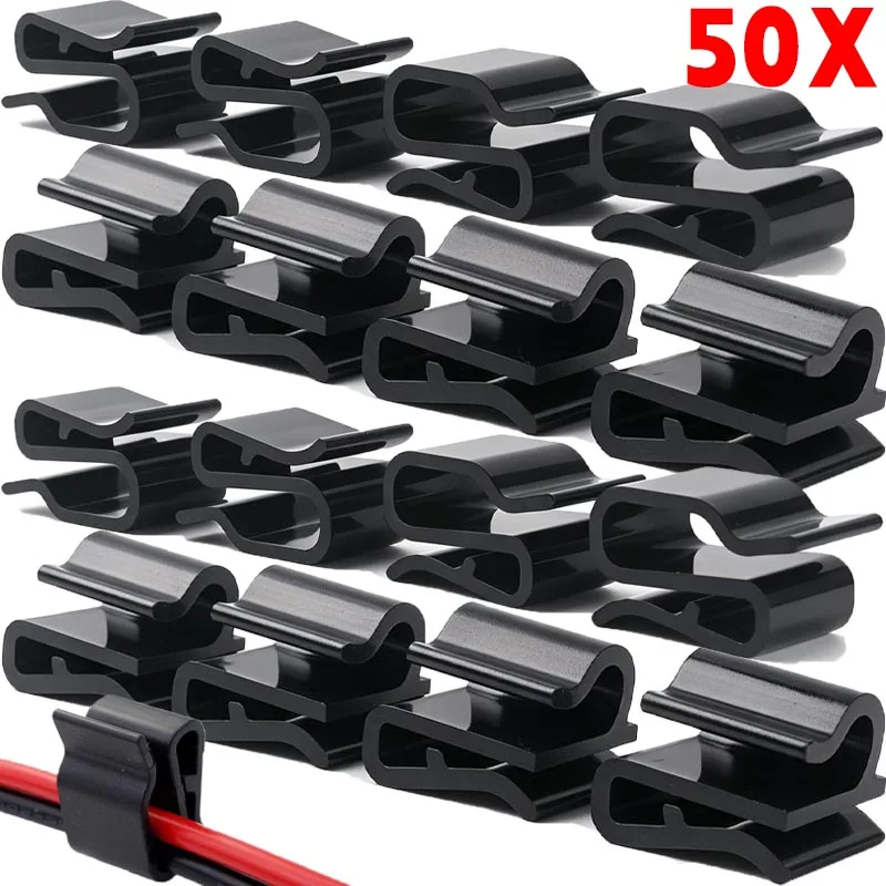 Photovoltaic Parallel Cross Cable Clips Organizer Cord Holder Desk Wire Management Clamps Clip Home Office Car Cable Management