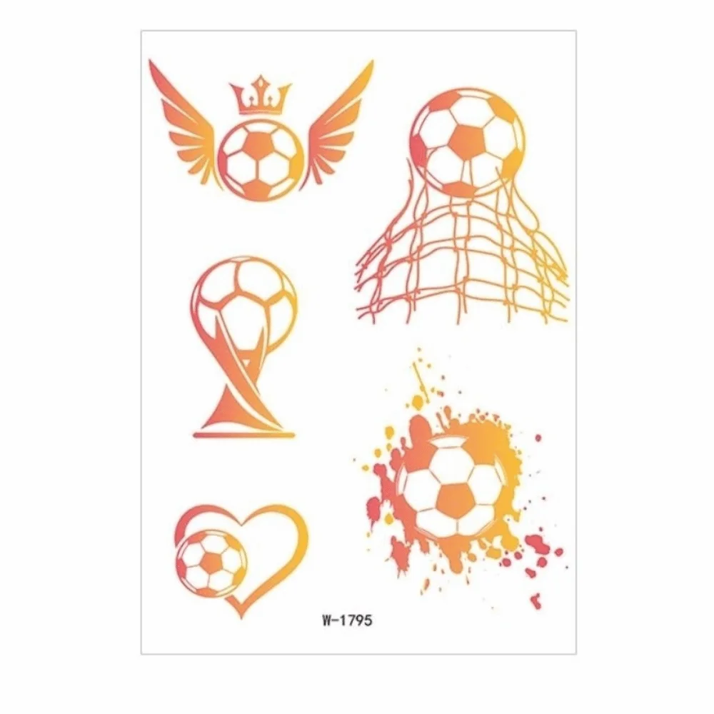 Sports Event Match Football Tattoo Stickers Y2k Spicy Girl Long Lasting Soccer Body Art Sticker Removable