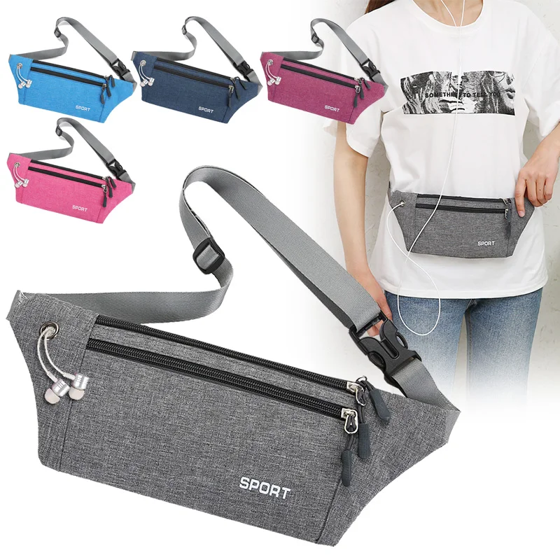 New Casual Outdoor Light Sports Waist Bag Oxford Utility Waist Pack Ride Adjustable Gym Belt Pouch for Hiking Running