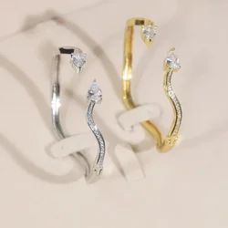 New Design Fashion Women Jewelry Micro Pave CZ Tear Drop Cubic Zirconia Bangle