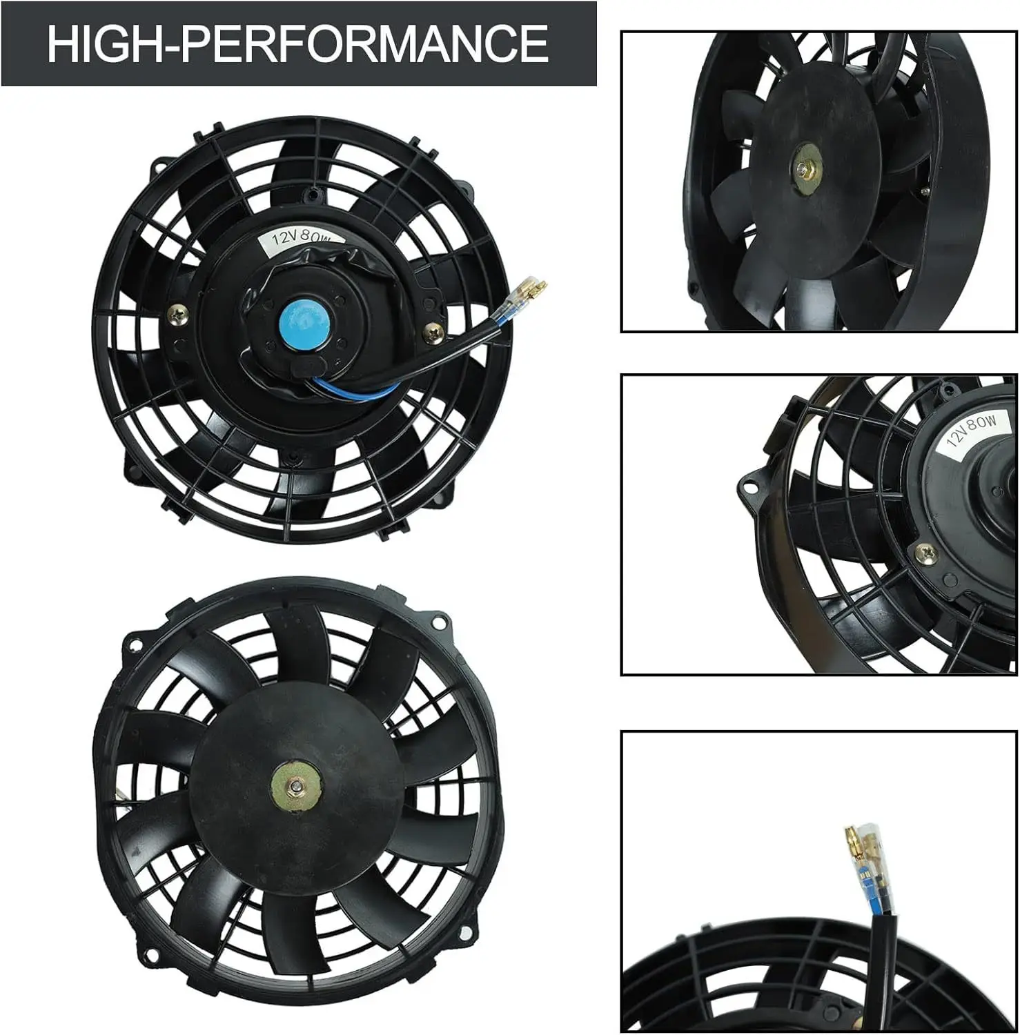 8in Auto Airconditioning Elektronische Radiator Koelventilator Blade Elektrische Cool Montage Kit Universele Auto airconditioner onderdelen