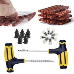 Car Tire Repair Tool Kit, Studding Tubeless Puncture Emergência para Car Bike Tire Tiras, Stiring Glue, Acessórios