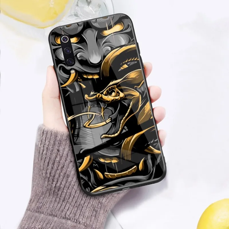 Ninja HANNYA Onimaru Phone Case for Xiaomi 13 12 11T 10 9 Lite Redmi Note 11 10 10S Pro 9 9A 8 PC Glass Phone Cover Funda