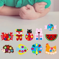 Educational Toy Sewing Buttons Game Set Children's Game Kinderganten Dressing Educational Toy Felt Made