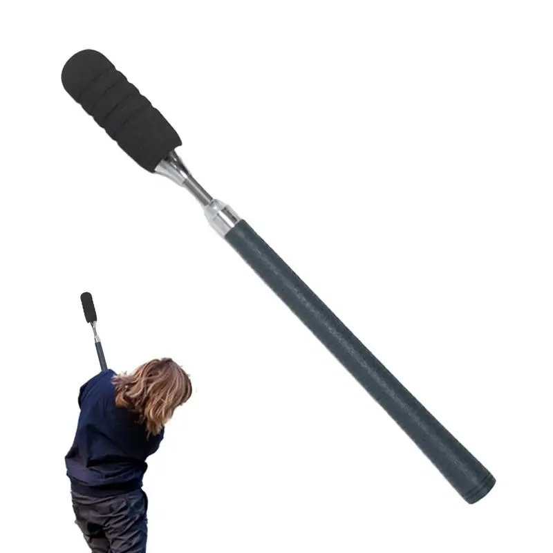 Golf Grip Trainer Stretchable Swing Training Device Telescopic Warm Up Trainer Correcting Gesturer Sound-Emitting Training Stick