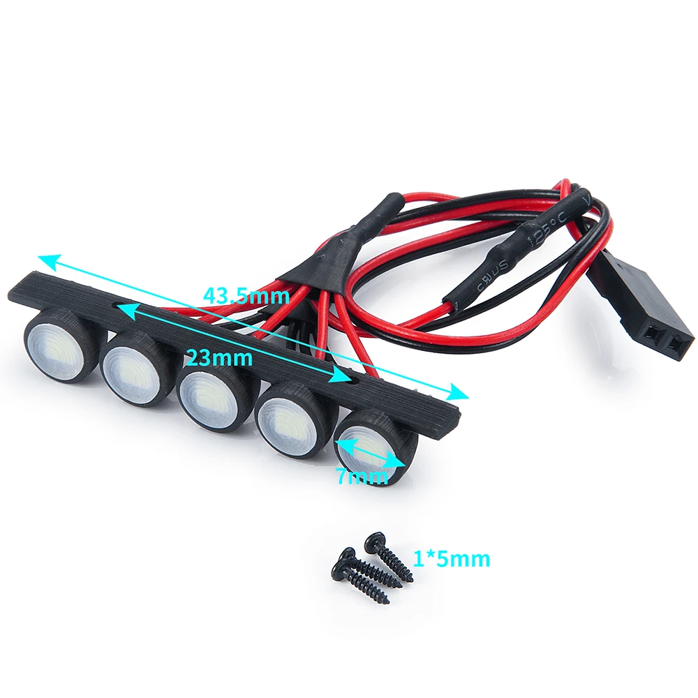 MIBIDAO White Bright Roof Led Light Bar Kit dla Axial SCX24 AXI00006 Bronco 1/24 RC Crawler Car Model Upgrade Parts