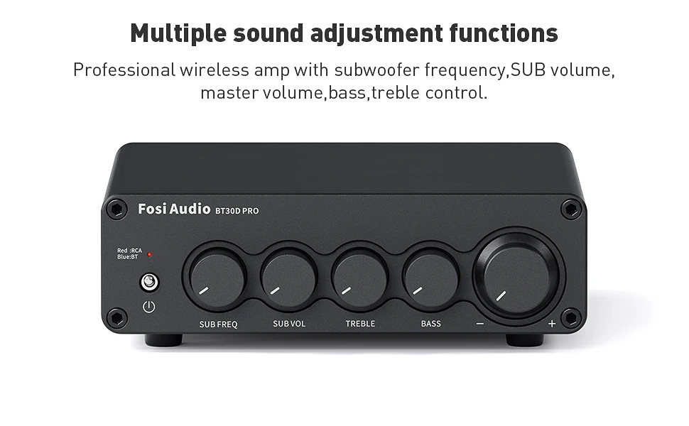 KENWOOD 2ウェイスピーカー & Fosi Audio BT30D アンプ Fosi Audio BT30D Bluetooth 5.0 Amplificador Receptor de