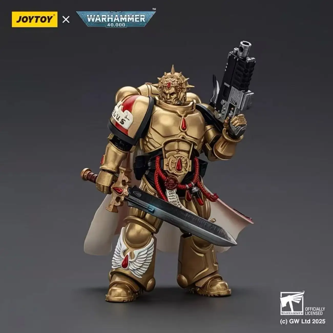 

В наличии JOYTOY Warhammer 40K 1/18 Фигурки Blood Angels Капитан с тяжелым болтом Пистолет и мощный меч Модель Подарок для мальчика