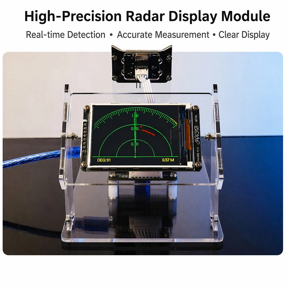 DIY Open-Source Ultraschall-Radar-Scanner-Kit mit LCD-Display, 180-Grad-Scanning zum Programmieren und Lernen, HU-091A Maker-Kit – Detail 5