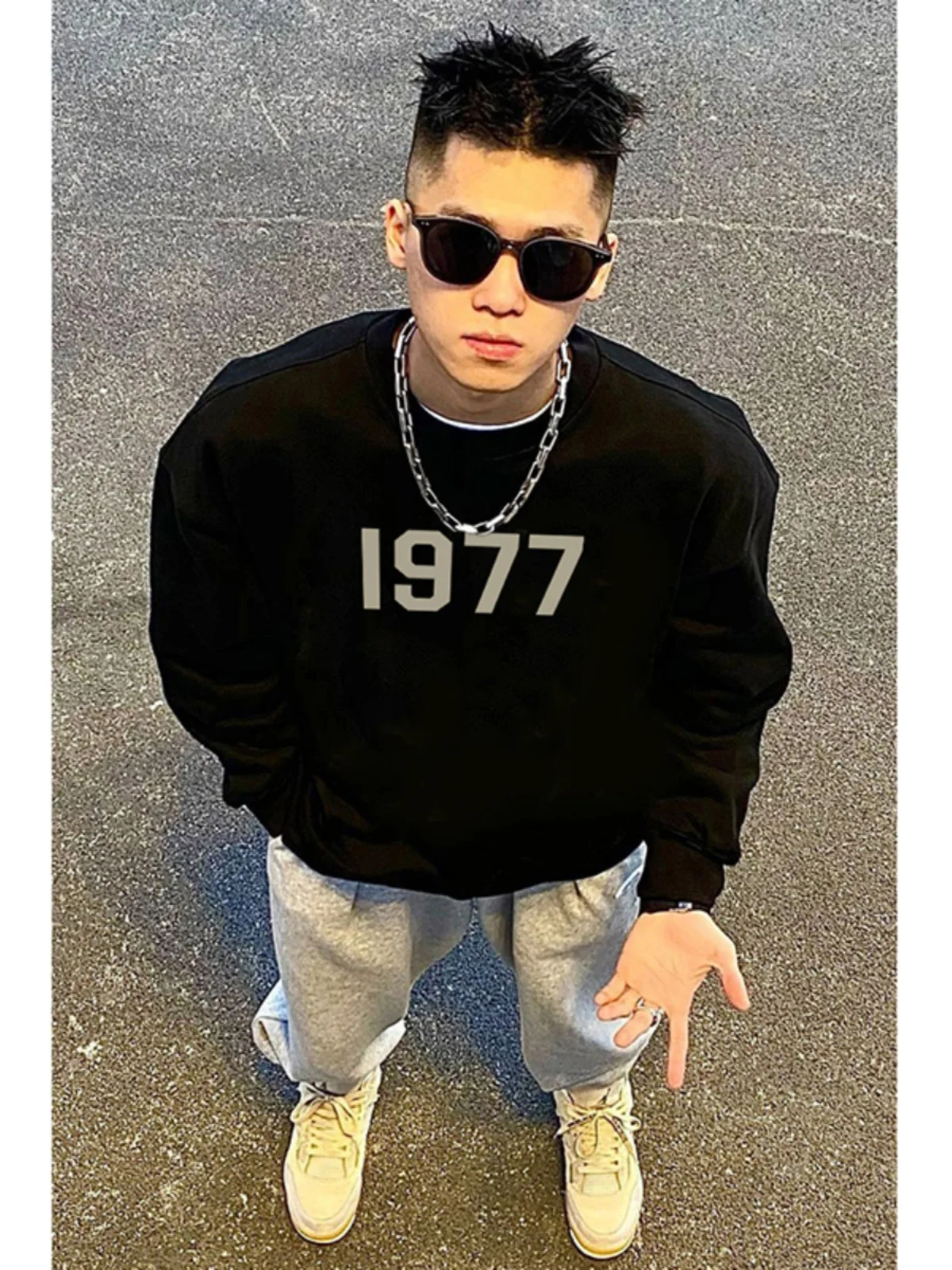 

American Sle Heavyweight 977 Hoodl Sweatirt Cleanfit oulder Outerwear for Men Autumn Season Casual Loose Fit irt