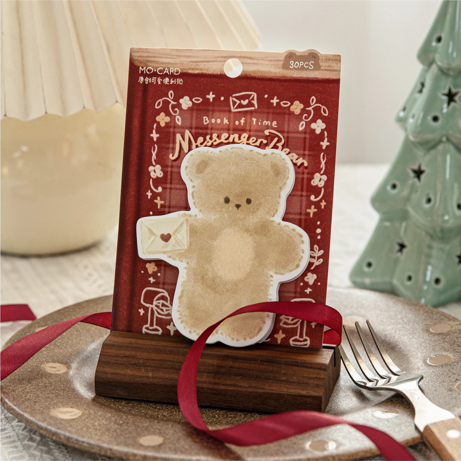 

30pcs Post it notes: Bear's Time Book Series, Korean Cute Cartoon, Student Office Notes, Leave N Comments