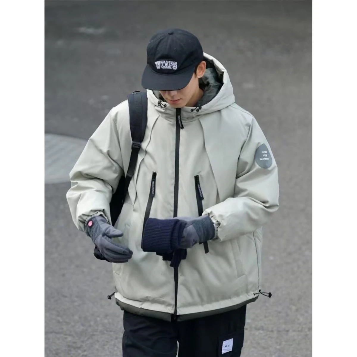 

Spring Autumn Loose Men's Jaet Sli Streetwear High Street Trendy Harajuku Korean Sle Casual Coat Stand Fit Long Sl...