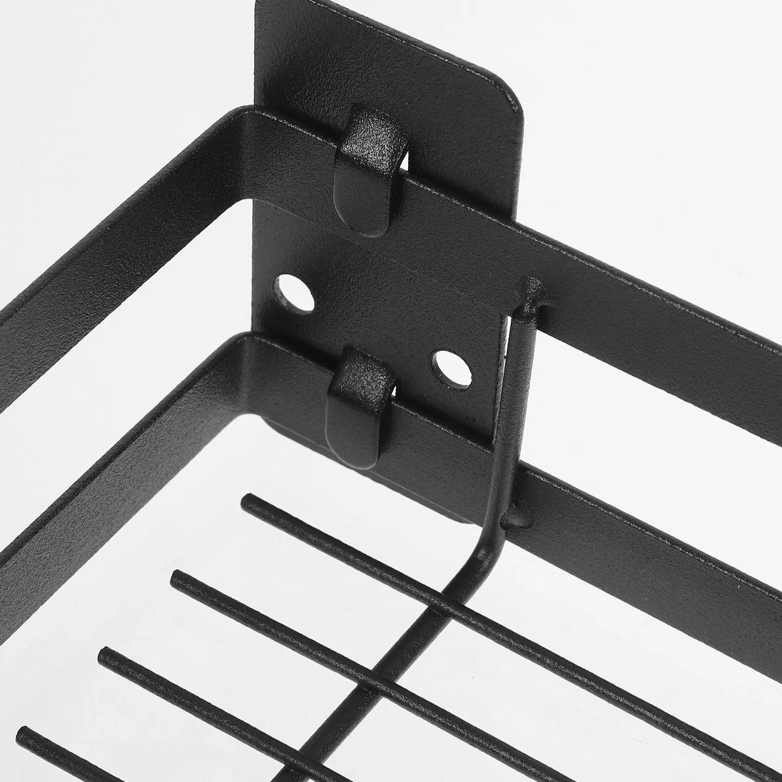 Hollow Iron Wall-Mounted Bathroom Shelf – No-Drill Hanging Storage Rack with Drainage Design