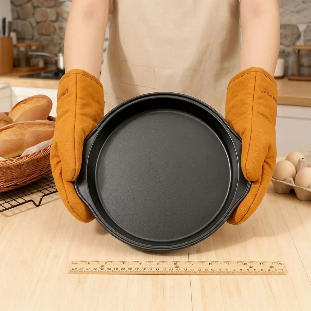 

Multi-Purpose 6/8/9/10in Pizza Baking Pan Durable Non-Stick Pizza Oven Tray Carbon Steel Round Round Pizza Dish Barbecue Cooking