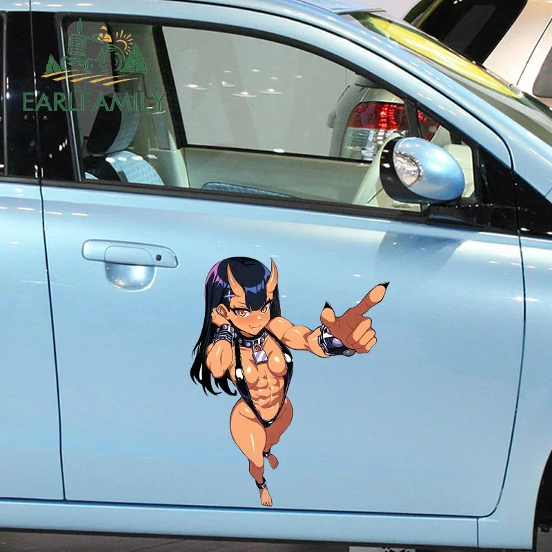 EARLFAMILY 43cm x 33.9cm for Anime Fun Hentai Car Sticker Occlusion Scratch Decal Waterproof Motorcycle Vinyl Bumper Decoration
